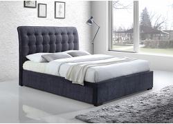 5ft King Size Hamilton Linen Fabric Upholstered Bed Frame. Dark Grey 1